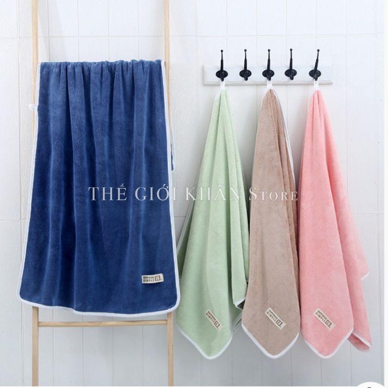 Khăn Tắm Dày Siêu Thấm Hút - Khổ 70x140 cho cả nam và nữ - Khăn tắm loại dày bọc viền siêu mềm mịn