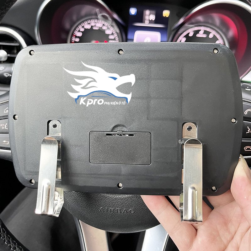 Gương trang điểm ô tô đính đá có đèn led cảm ứng, xài pin - Hàng Kpro chất lượng cao