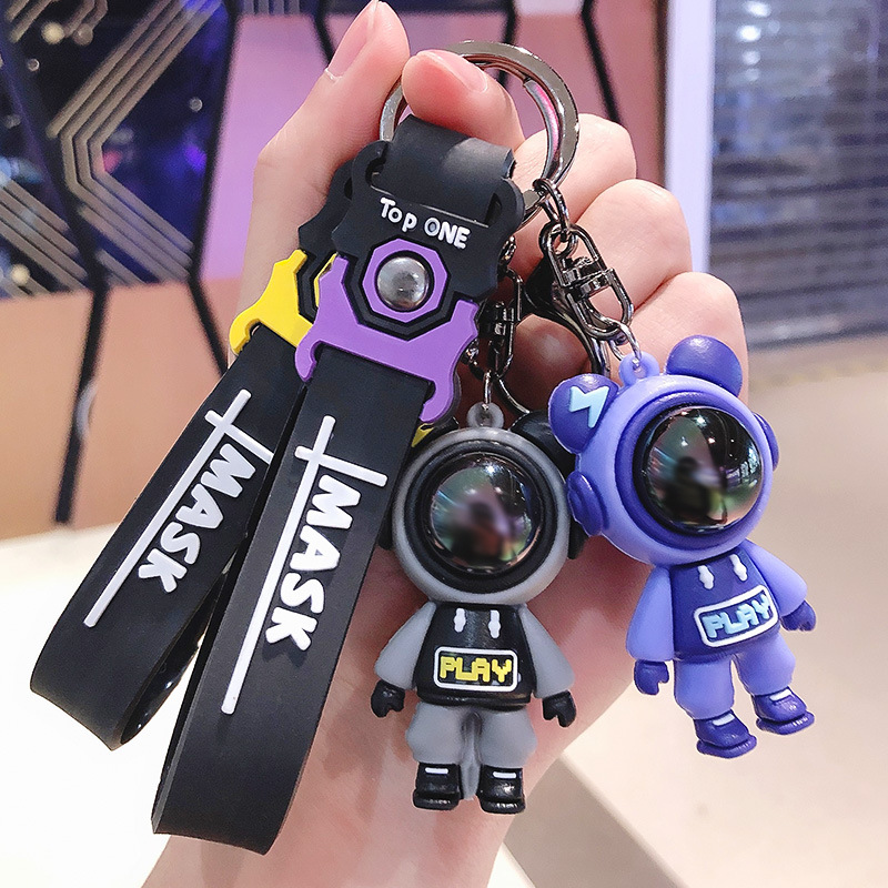 Móc khóa phi hành gia hình gấu hoạt hình dễ thương giá rẻ keychain spaceman astronaut cute đáng yêu MK03