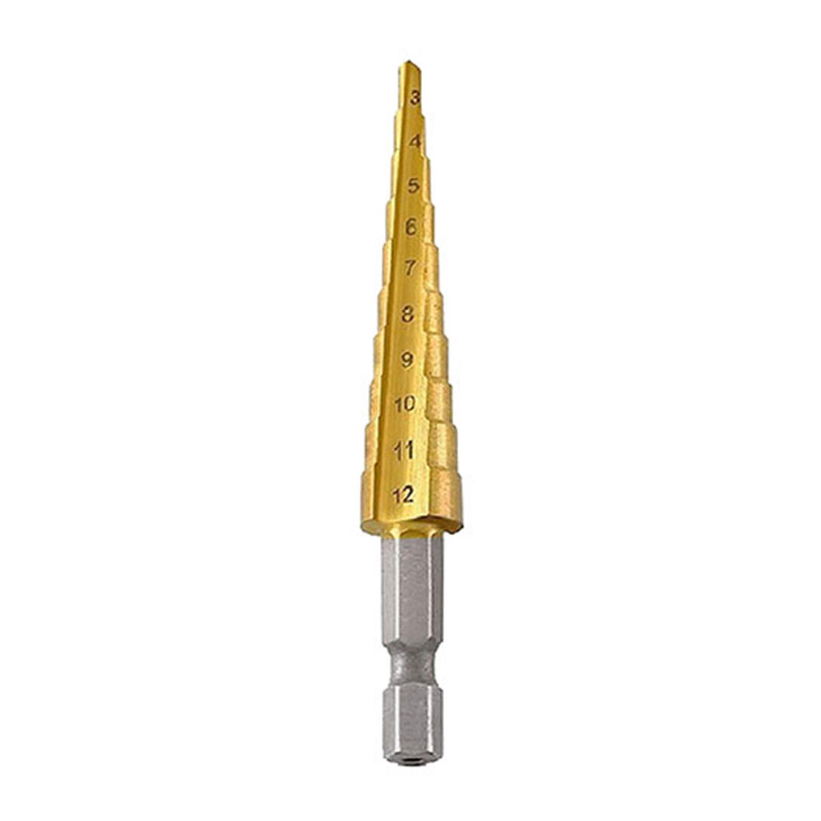3x Step Drill Bit Portable Drilling for Hole Cutter Wood Core Drilling
