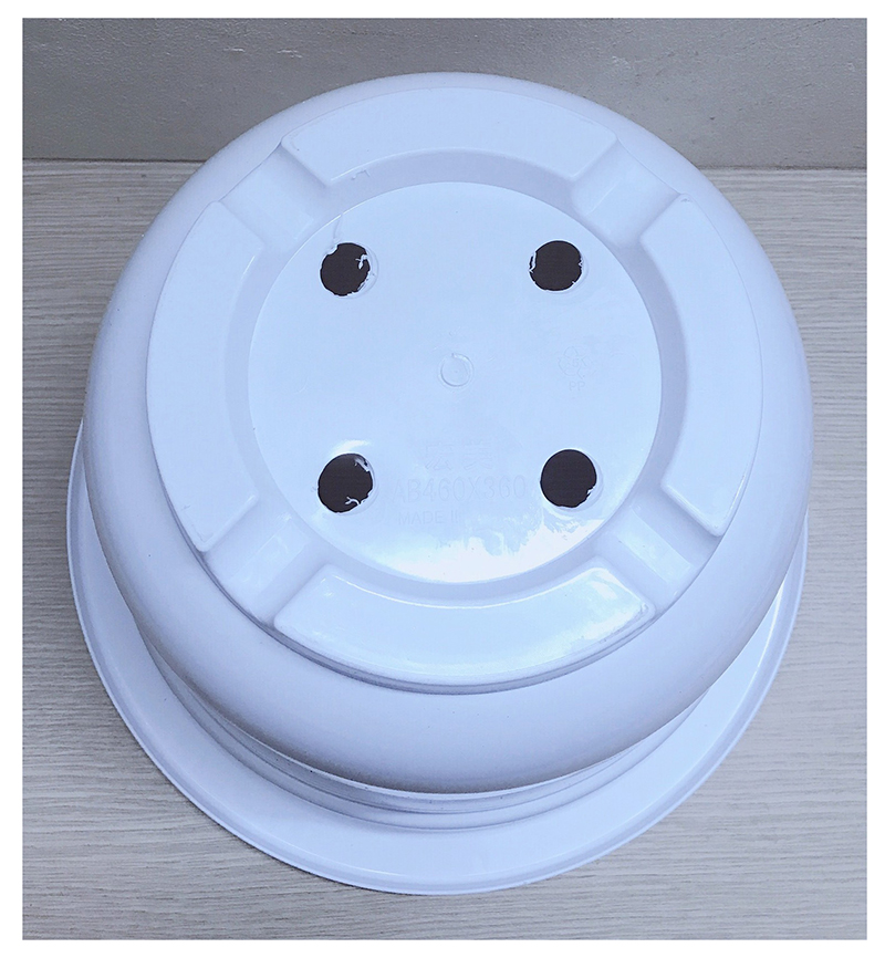 10 Chậu Nhựa BỐN MÙA AB460x360  Hình Tròn Màu Trắng Trồng Hoa, Cây Cảnh Kích Thước: 37x27  Cm