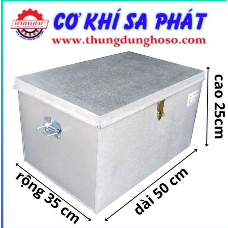 Thùng tôn đựng hồ sơ, thùng đựng tài liệu, giấy tờ ( kích thước 50x35x25cm) (dài x rộng x cao)