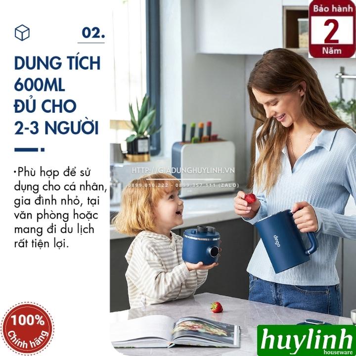 Máy làm - nấu sữa hạt mini Dingo DCB600 - dung tích 600ml - Đa chức năng [Đỏ - Xanh] - Hàng chính hãng