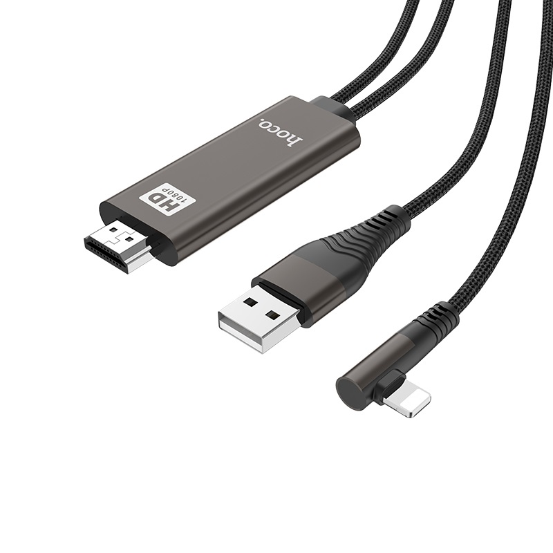 CÁP HDMI IPHONE HOCO UA14 - DÀI 2.0M - MÀU ĐEN - HÀNG CHÍNH HÃNG