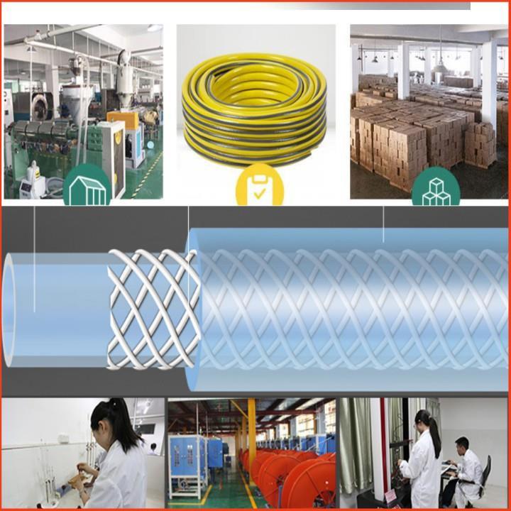 Bộ dây vòi xịt nước rửa xe,tưới cây tăng áp 3 lần 15M( nối nhựa xanh) 206317