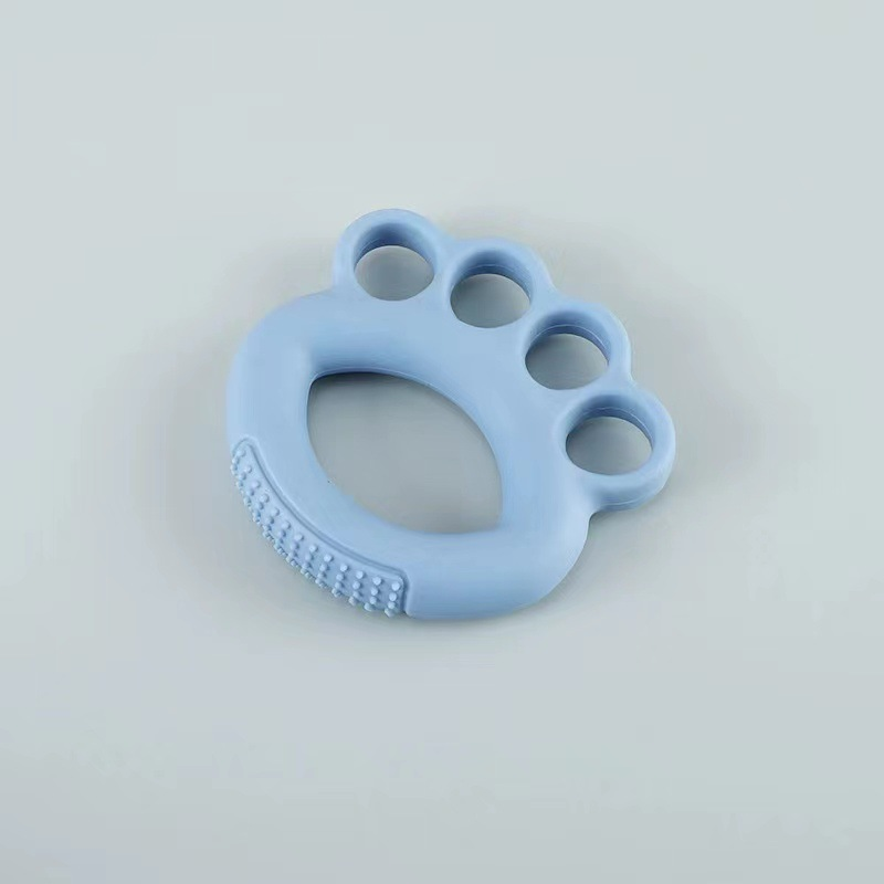 Silicone Finger Grip Phục hồi chức năng Đào tạo Thiết bị tập thể dục dành cho người lớn Trình huấn luyện sức mạnh ngón tay Color: Light Green