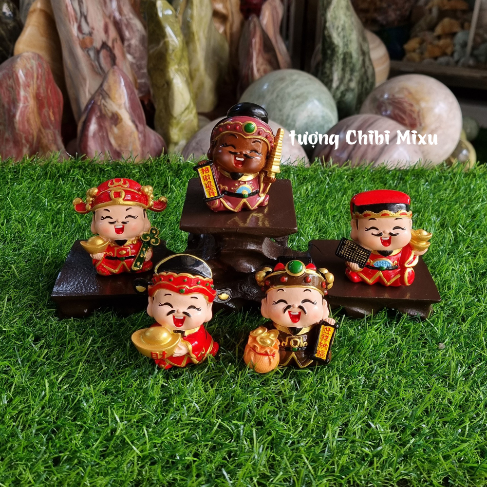 Bộ Ngũ Tài cao cấp kèm chân đế tam cấp vuông lớn