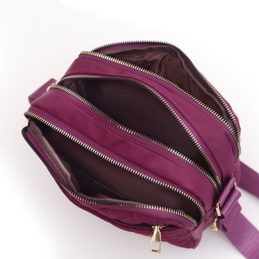Túi giỏ xách đeo chéo nữ thời trang 5 ngăn size 21cm chất liệu vải dù chống thấm nước, chống xước cao cấp TX074
