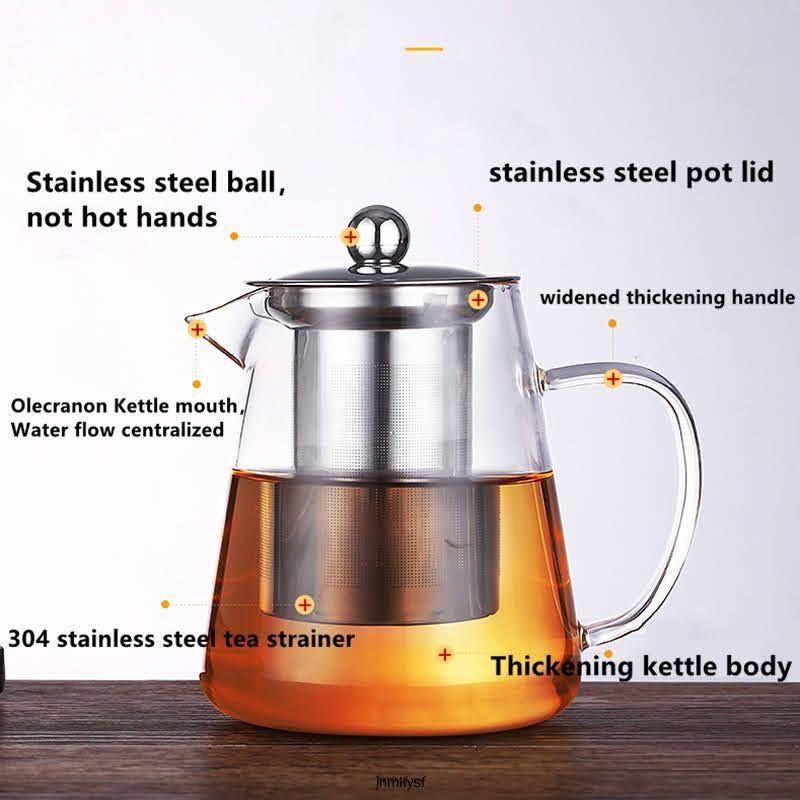 Ấm thủy tinh pha trà lõi lọc Inox