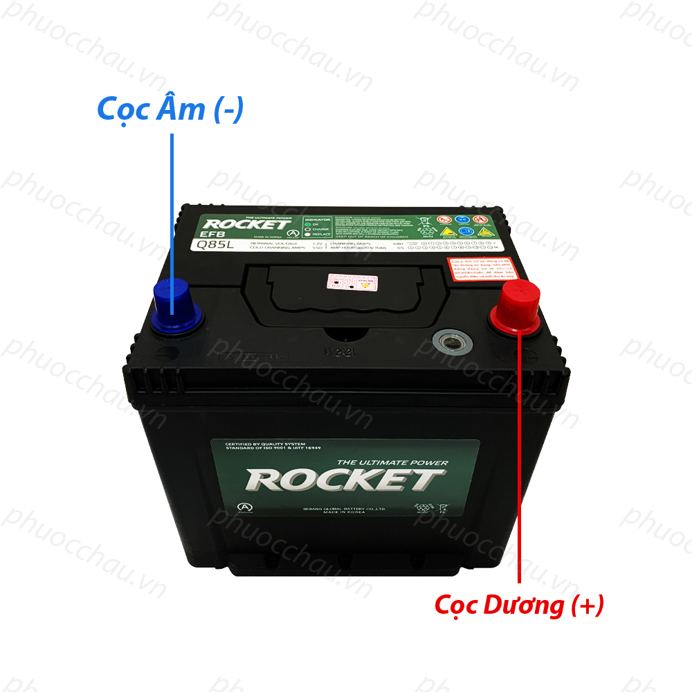 Bình Ắc Quy 12V-65Ah, Ắc Quy ROCKET EFB Q85