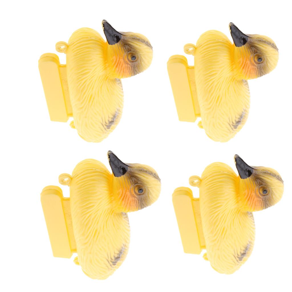Phép Lạ Chiếu 4 Miếng Cho Bé Duckings Nổi Decoy Vịt Đuôi Cá Nơ Cổ Nhựa Trang Trí Ao