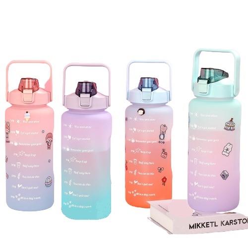 Bình đựng nước 2 lít cho người tập thể thao, Gym, Văn phòng tặng kèm Sticker đáng iu