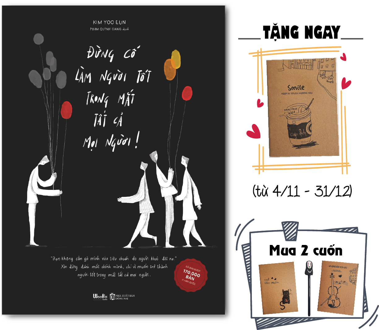 Đừng Cố Làm Người Tốt Trong Mắt Tất Cả Mọi Người (phiên bản 2 bìa: bìa đen xám và bìa trắng bọc ngoài )