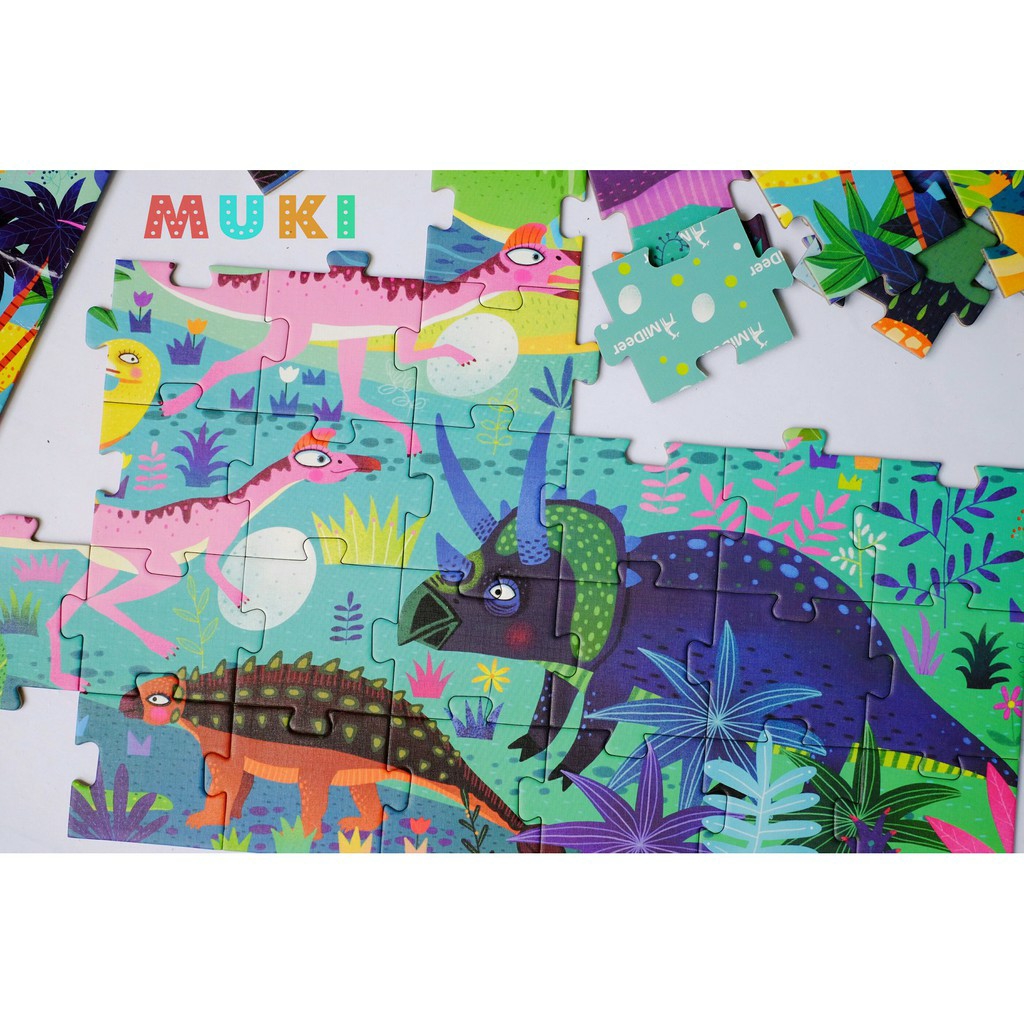 Đồ chơi ghép hình Mideer Puzzle MD3026 – Vali ghép hình Khủng long