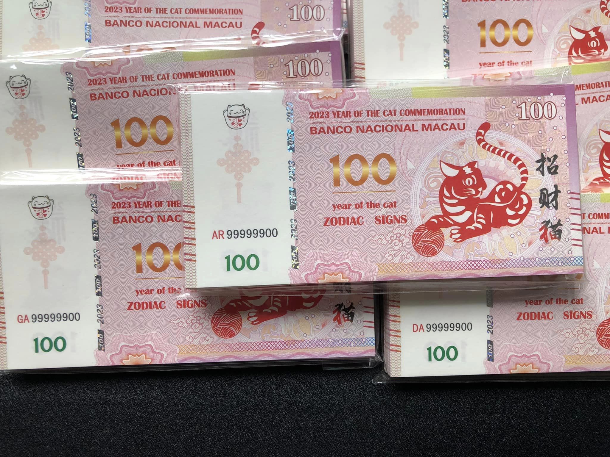 Tiền Con Mèo Macao kỷ niệm 2023 Mệnh Giá 100 Lì Xì Tết độc đáo