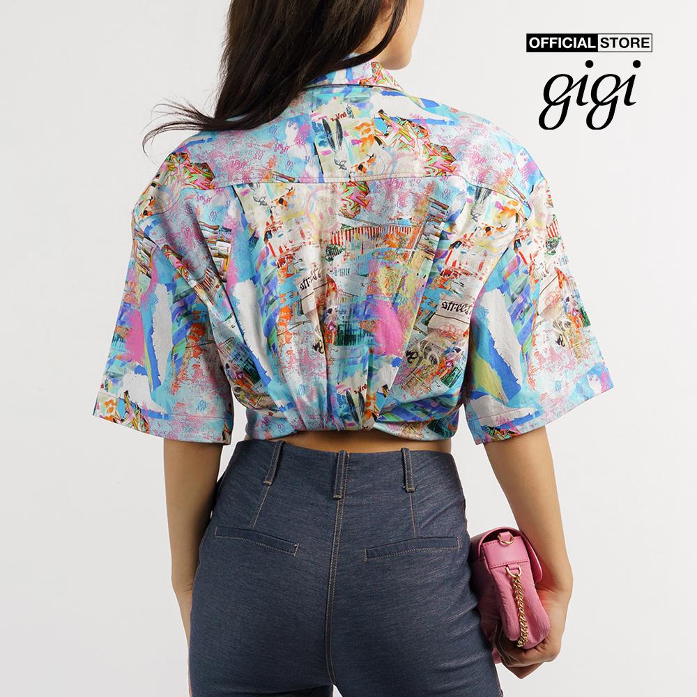 GIGI - Áo sơ mi nữ ngắn tay phom croptop thời trang G1106T221260