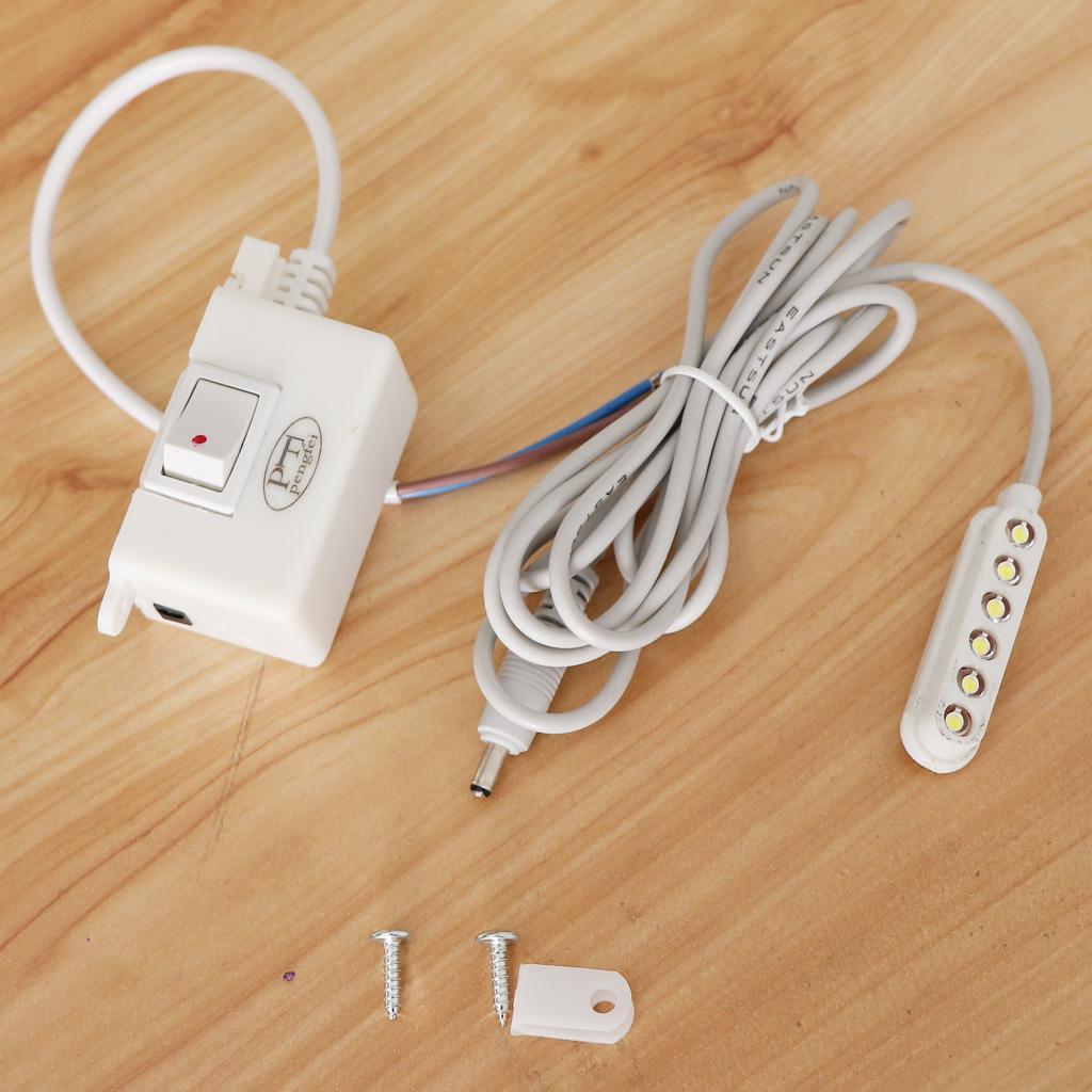 3X 220V 0.5W 6 LED Lamp Sewing Machine With Magnetic Base Switch Working Light