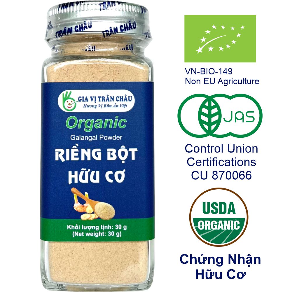 Riềng bột hữu cơ Trân Châu hũ 45g