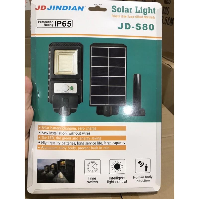 JD S-80 ĐÈN NĂNG LƯỢNG MẶT TRỜI JD JINDIAN 80W CẢM BIẾN CHUYỂN ĐỘNG