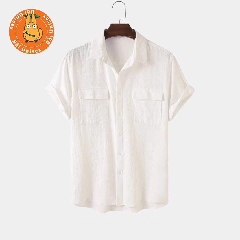 Áo Sơ Mi Đũi Thời Trang Phối Đồ Phong Cách Chất Mát Nhiều Màu