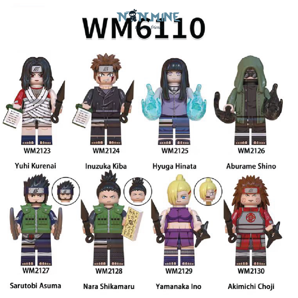 Đồ chơi Minifigures Naruto Hokage Asuma Kurenai  Ninja Làng Lá WM6111 WM6110