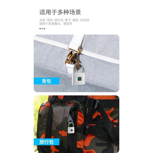Ổ Khóa Vân Tay Xiaomi SY11 Cỡ Nhỏ Chống Trộm Chống Thấm Nước Kèm Sạc USB Tiện Dụng Cho Cửa Tủ Hàng nhập khẩu