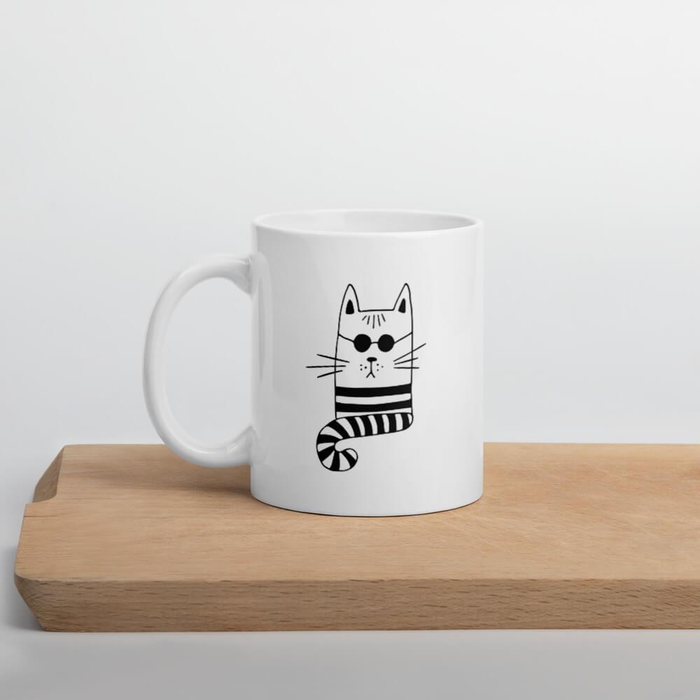 Cốc sứ hình mèo Cool Cat độc đáo