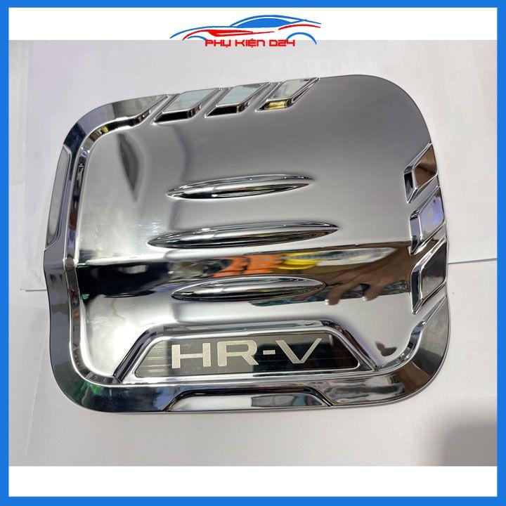 Ốp nắp xăng HRV HR-V 2022-2023-2024 mạ crom mẫu tổ ong chống trầy trang trí ô tô