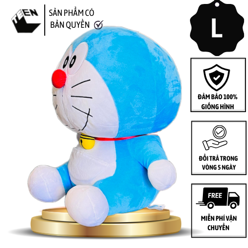 Gấu bông Doraemon, Thú bông Doraemon Size L, Gấu bông khổng lồ 52cm  - Sản Phẩm Có Bản Quyền, Phân Phối Bởi Teenbox