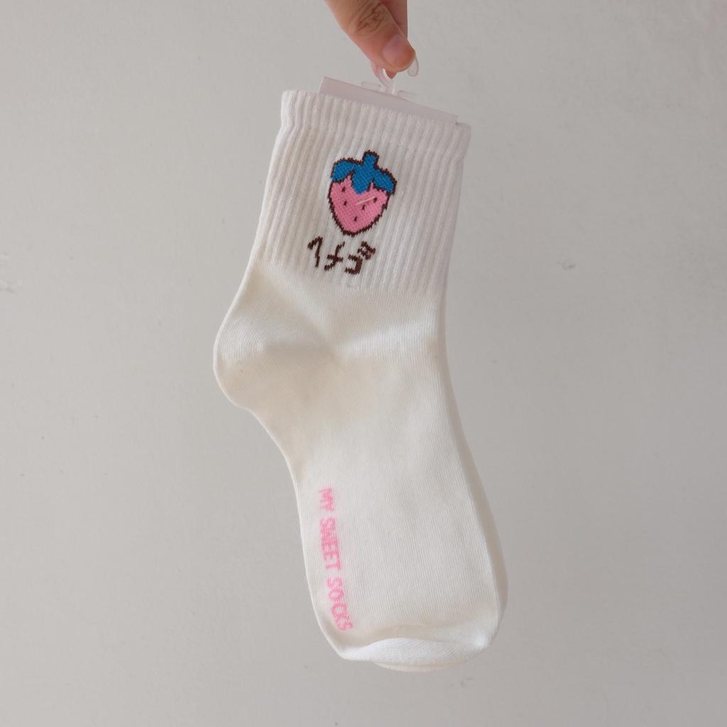Tất Vớ Cao Cổ Tổng Hợp Lẻ Tất Cổ Ngắn In hình Hoạ Tiết Hàn Nhật Nam nữ Cute Cotton Thu Đông Phong Cách Ulzzang