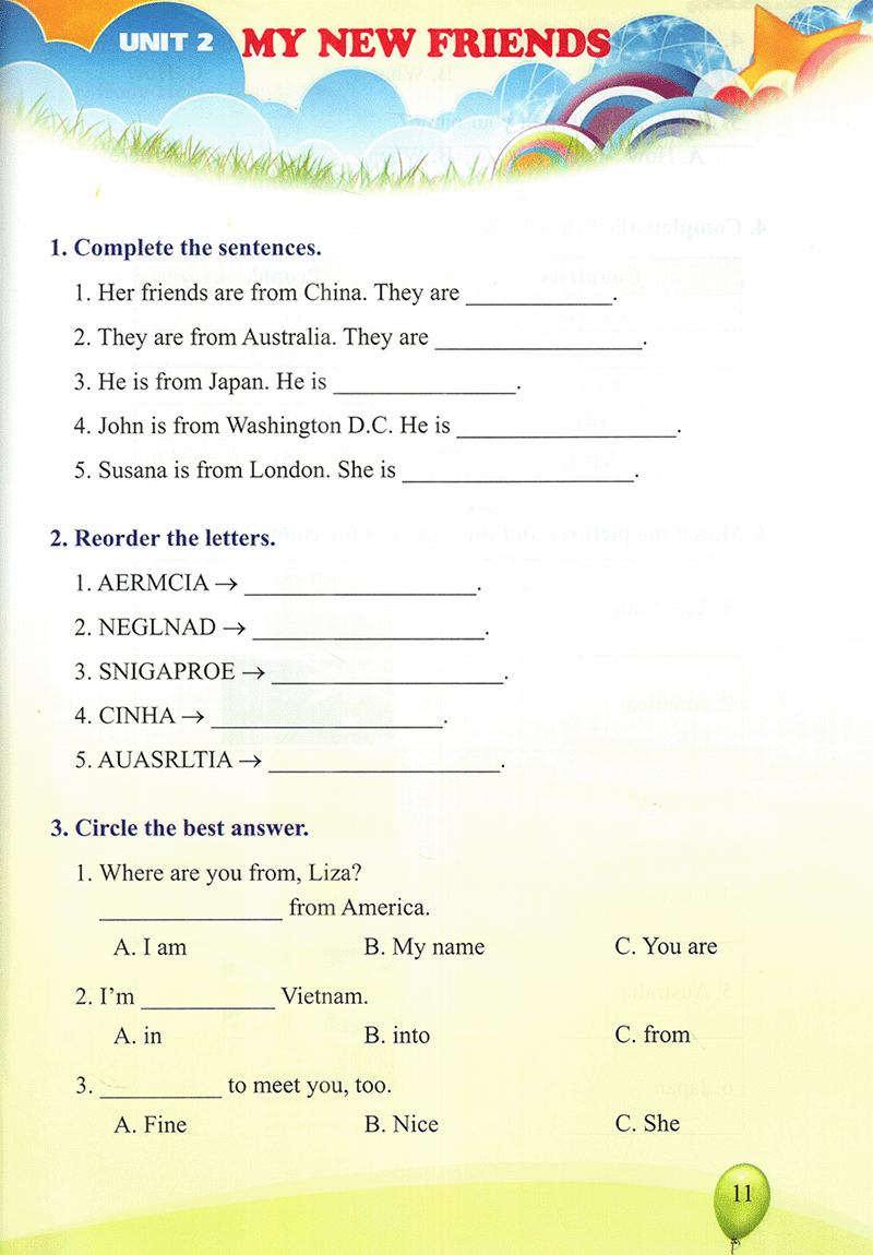 Vở Thực Hành Tiếng Anh Lớp 4