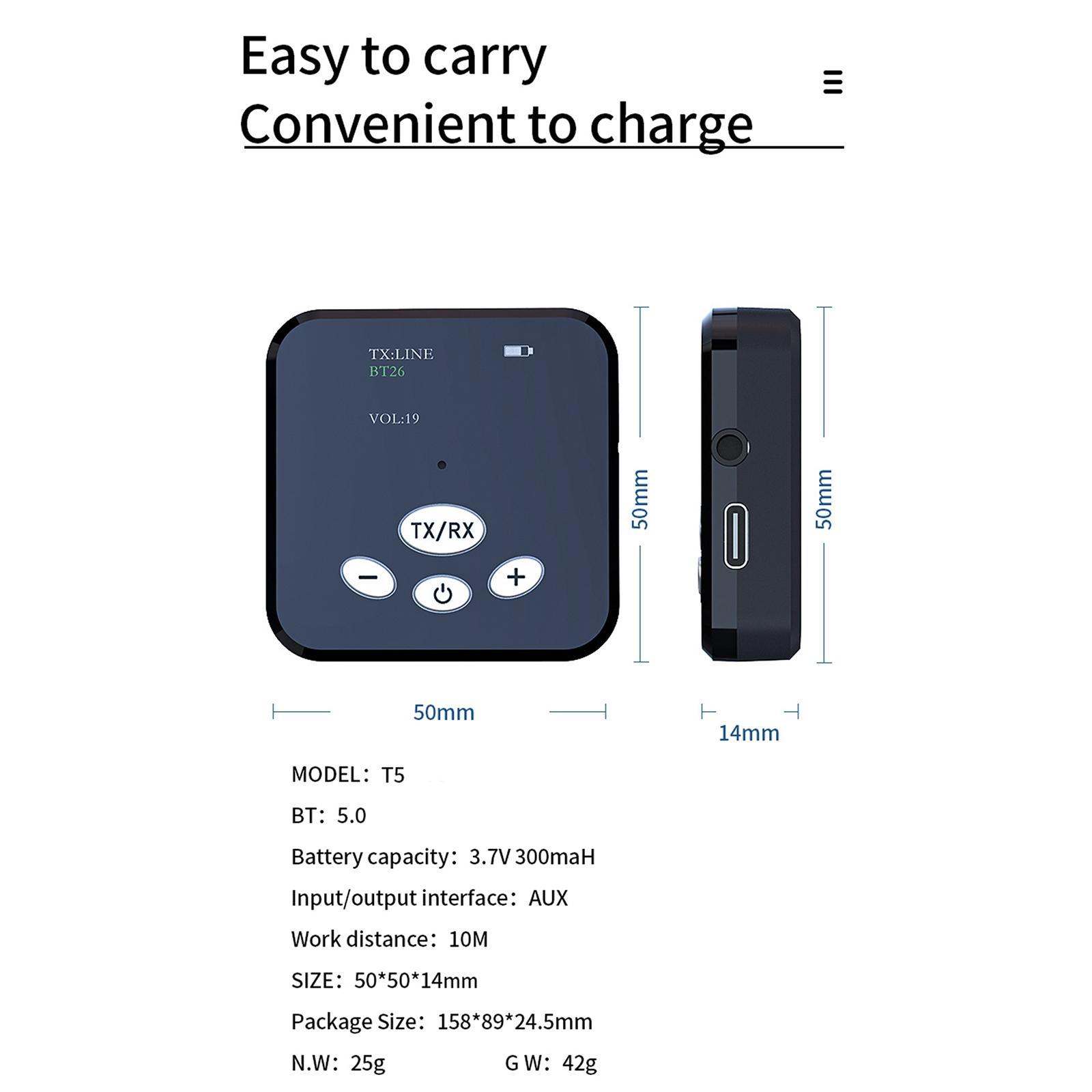 Bluetooth 5.0 and Receiver Car Adapter for Speaker
