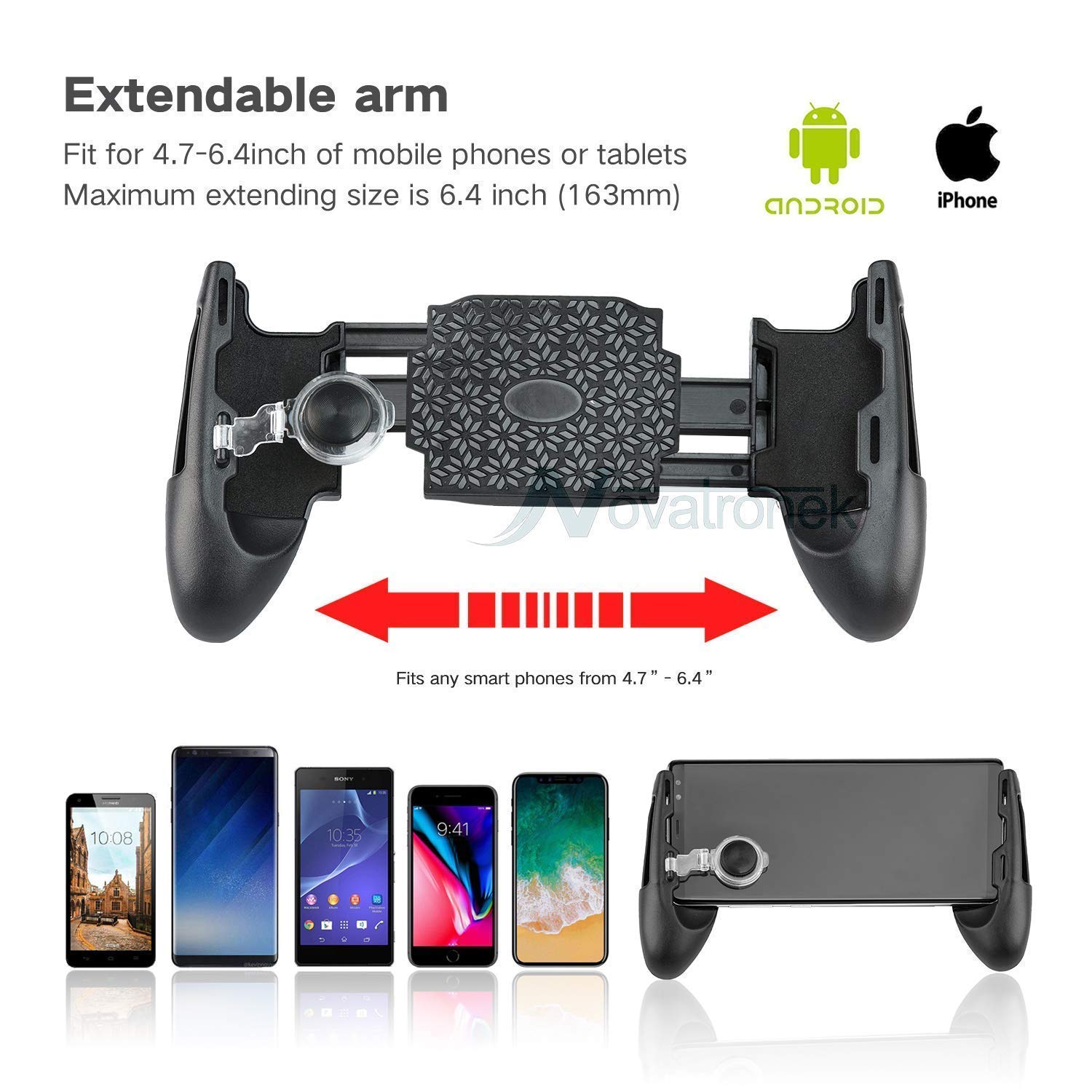 [COMBO PUBG] 3 Trong 1 Bộ Tay Cầm Chơi Game + Bộ 2 Nút Controller Chơi Game Pubg D9 Liên Quân Mobile