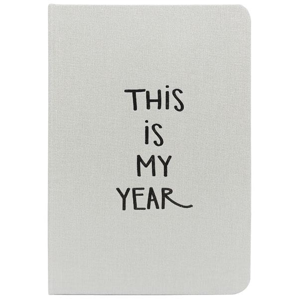 Sổ Bìa Cứng Kẻ Ngang 80gsm This Is My Year - The Sun - Màu Xám Trắng