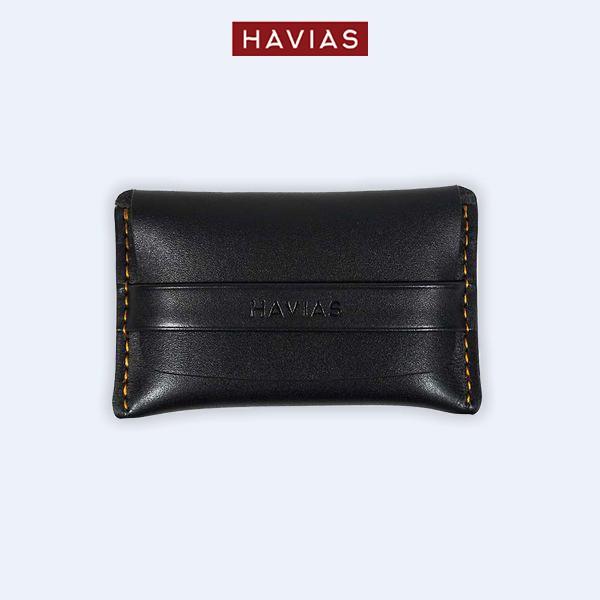 Ví Da Mini Handcrafted Smile8 Wallet HAVIAS - Đen