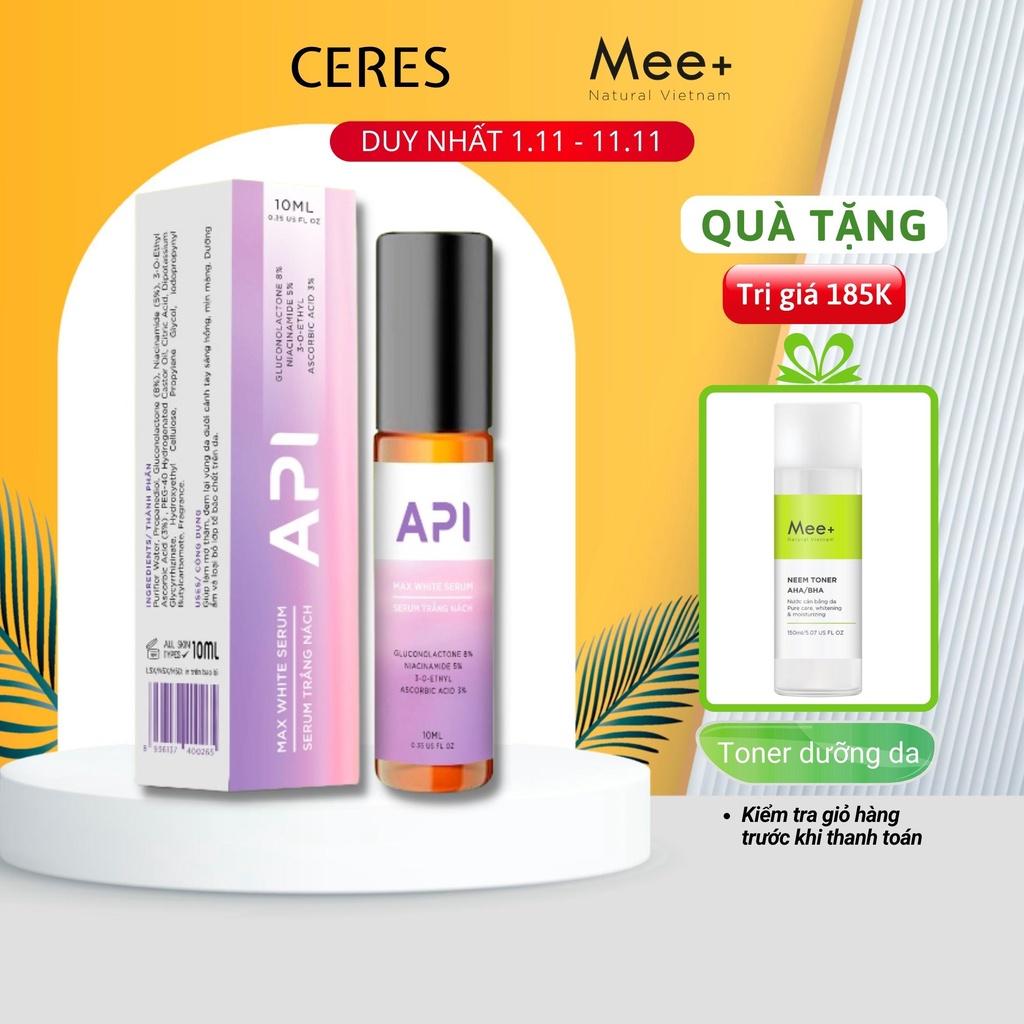 Son Nách API - Serum Trắng Nách , Lăn Nách Mee Natural Mờ Thâm Cấp Ẩm 10ml