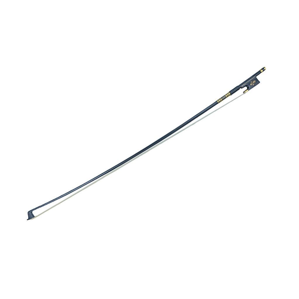 Complete 4/4 Carbon Fiber Violin Bow with Russian Mongolian Ebony Curl