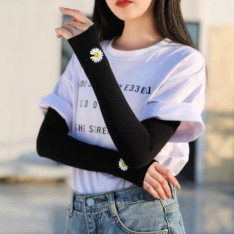 Ống Tay Chống Nắng CN03 Họa Tiết Hoa Cúc Chống Tia UV Đến 99%