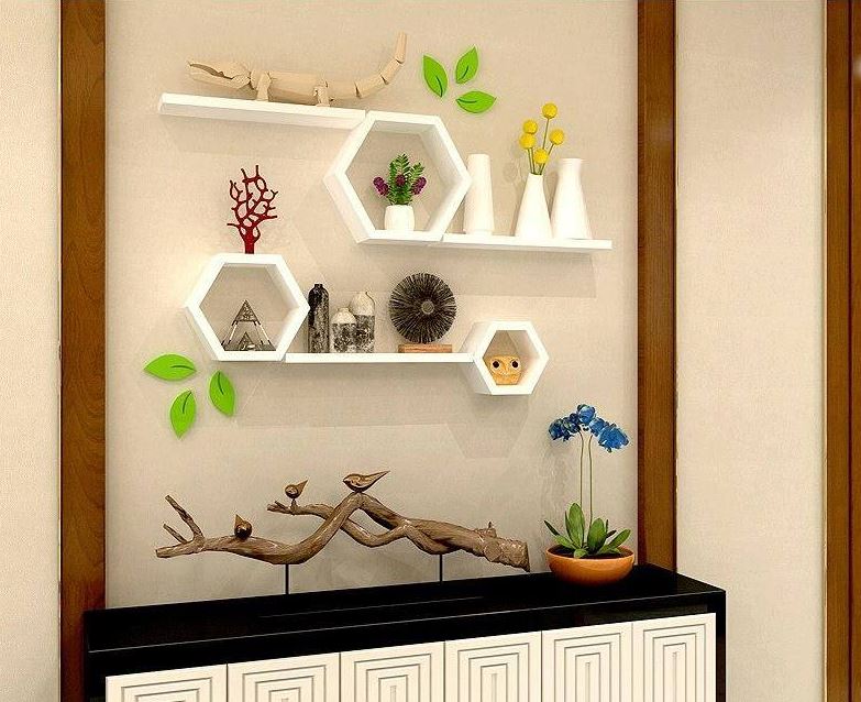 Kệ trang trí phòng khách hiện đại