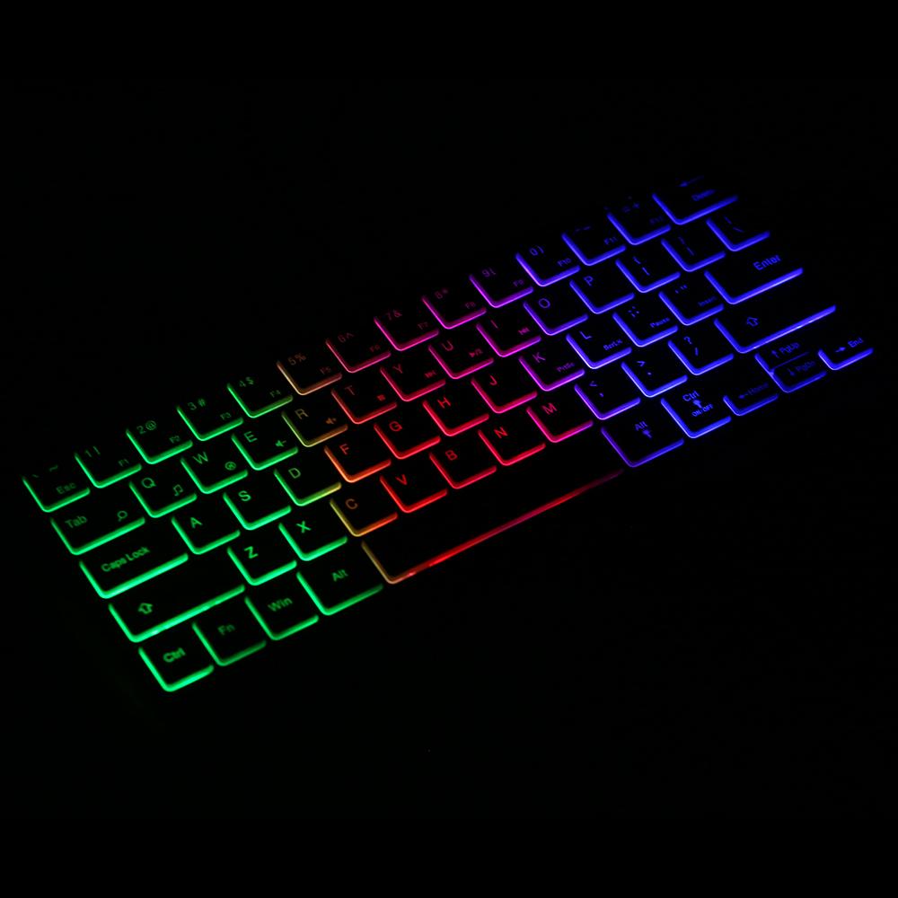 Portable Wired 64-key Keyboard Compact Film Keypad Lightweight Backlit Keyboard One Lighting Mode Plug N Play