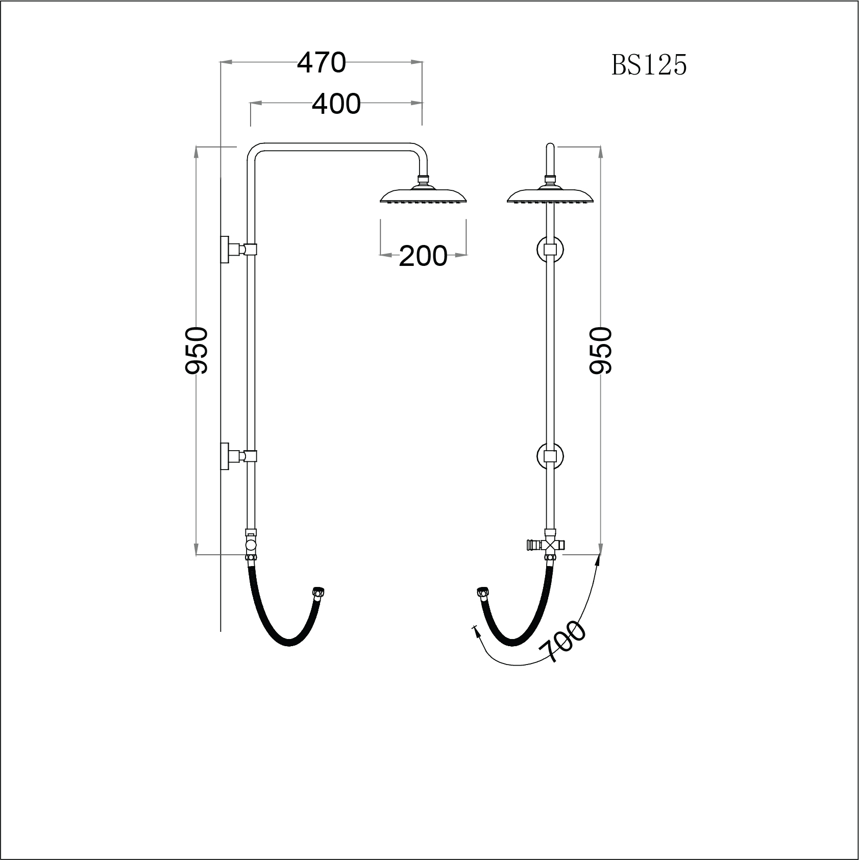 Cây sen phun mưa nóng lạnh Caesar BS125