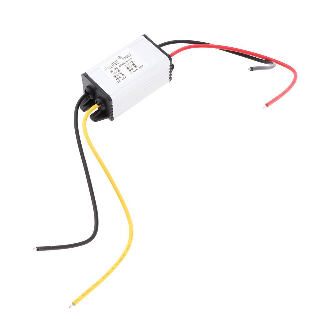 Converter DC 20-60V to 12V 3A Supply Module Waterproof#2