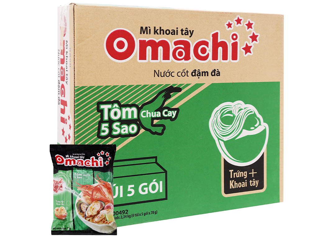 Omachi xốt tôm chua cay 1 thùng