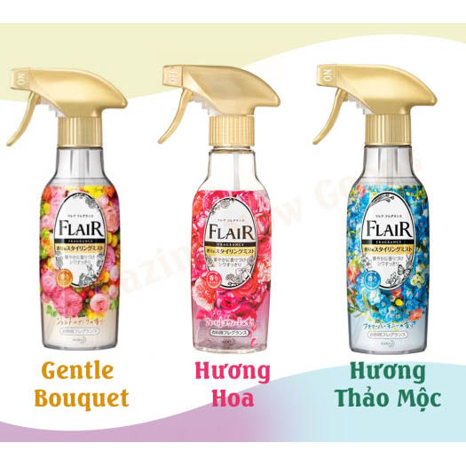 Xịt thơm và làm phẳng quần áo KAO hương thảo mộc 270ml