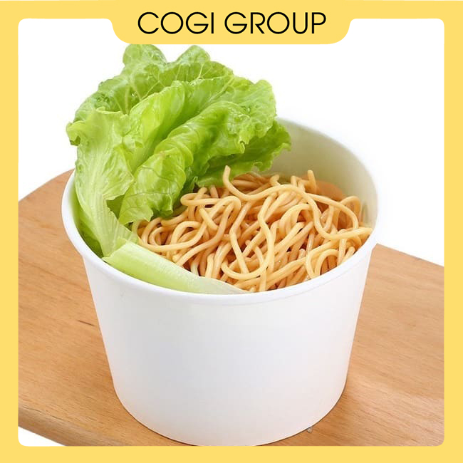 50 tô giấy 20oz hộp giấy 600ml dùng 1 lần cogi, chuyên đựng các món ăn NÓNG