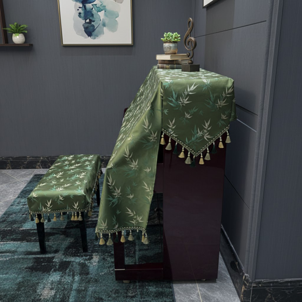 Khăn phủ đàn piano cơ cao cấp sang trọng cổ điển trang trí giáng sinh noel năm mới Tết sinh nhật - Hàng chính hãng
