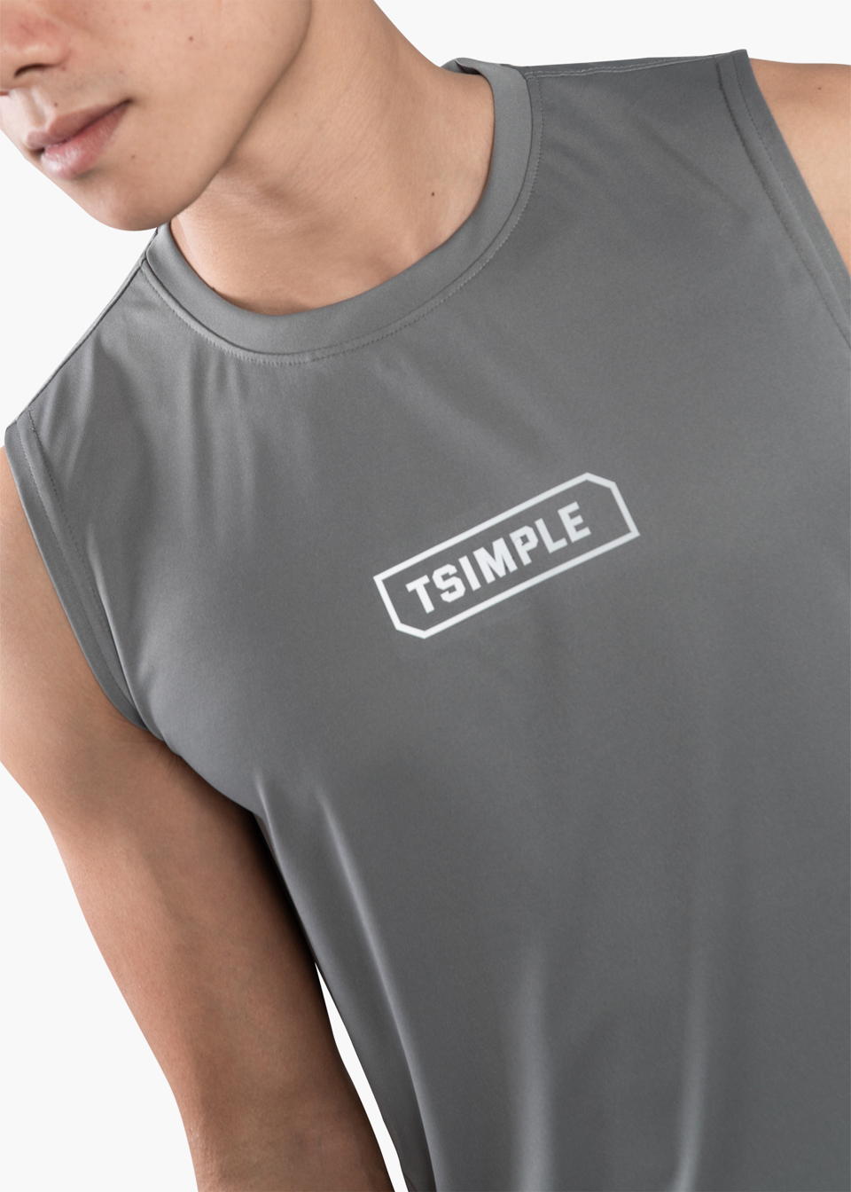 Áo Ba Lỗ Tank Top Thể Thao Nam T-SIMPLE Ver.01 (Màu Xám)