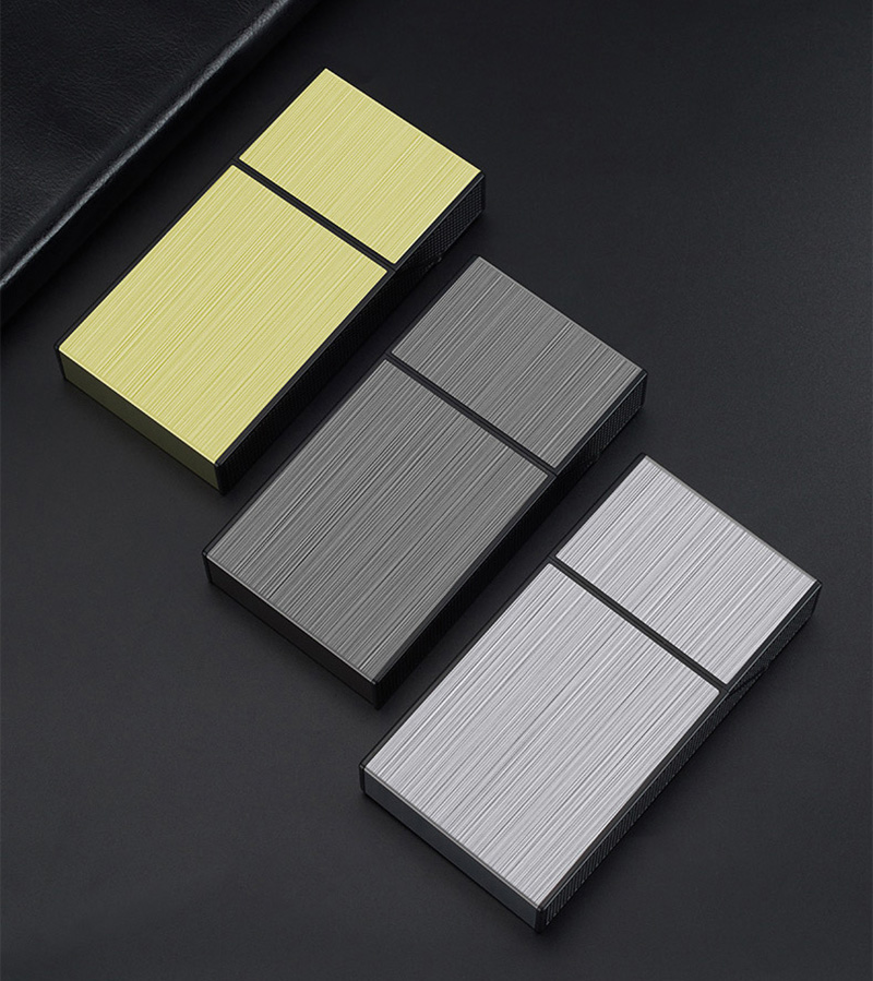 Bật Lửa Điện Kiêm Hộp Đựng Thuốc 20 Điếu Dài Slim HB208 – Sạc Điện