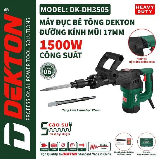 MÁY ĐỤC BÊ TÔNG  1500W  DK-HD3505 DEKTON-HÀNG CHÍNH HÃNG