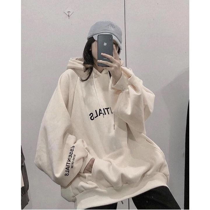 Áo Khoác Hoodie Nỉ Có Mũ Form Rộng ESSENTIALS Nhiều Màu Unisex Nam Nữ Ulzzang, Áo hoodies sweater phản quang cực đẹp có mũ tôn dáng pc cho các bạn trẻ phong cách hàn quốc